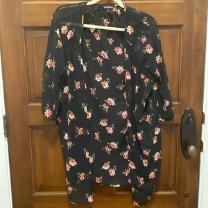 Express floral  sheer kimono / cover up